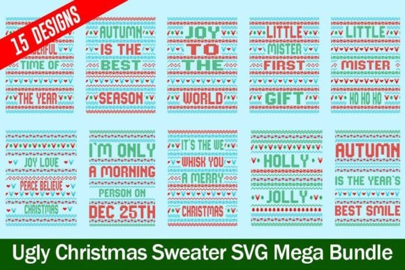 Download Ugly Sweater Pattern Svgs Bundle - Bundle Collection