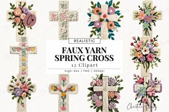 Download Faux Yarn Cross Clipart Bundle - Bundle Collection