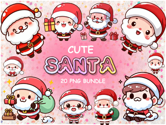 Download 20 Cute Santa PNG Bundle - Santa Clipart - Bundle Collection