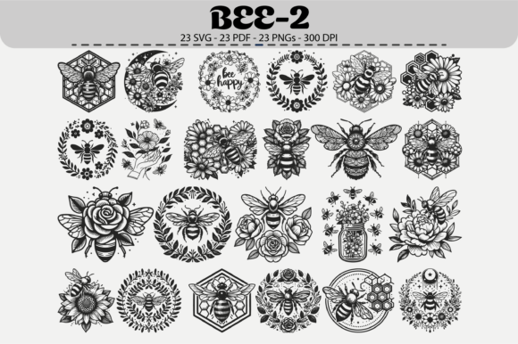 Download Bee Mandala Bundle – 23 Designs - Bundle Collection