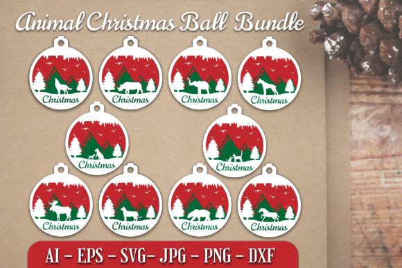 Download Animal Christmas Ball Bundle SVG - Bundle Collection