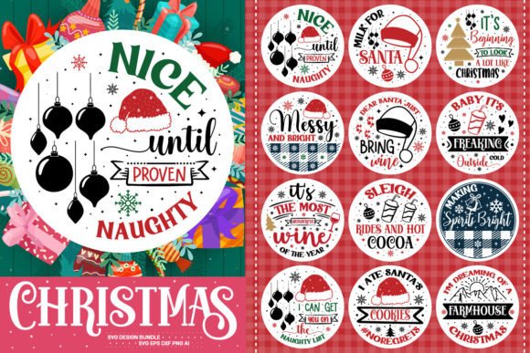 Download Christmas Round Sign Svg Bundle - Bundle Collection