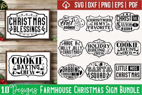 Download Farmhouse Christmas Sign Bundle - Bundle Collection