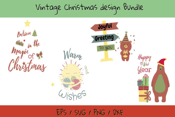 Download Vintage Christmas Design Bundle - Bundle Collection