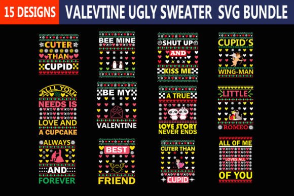 Download Valentine Ugly Sweater Svg Bundle - Bundle Collection