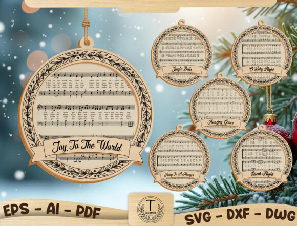 Download Christmas Hymn Ornament SVG Bundle - Bundle Collection