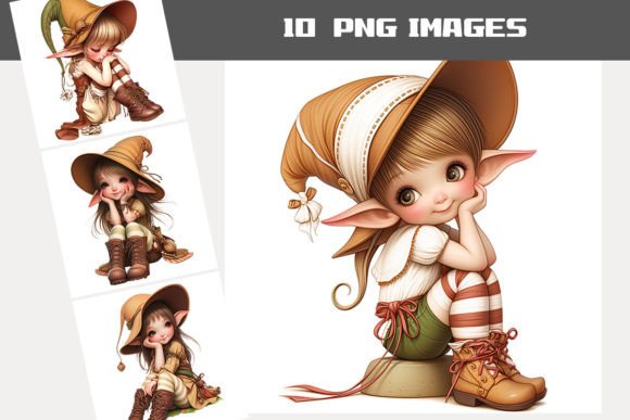 Download Cute Little Elves Clipart Bundle - Bundle Collection