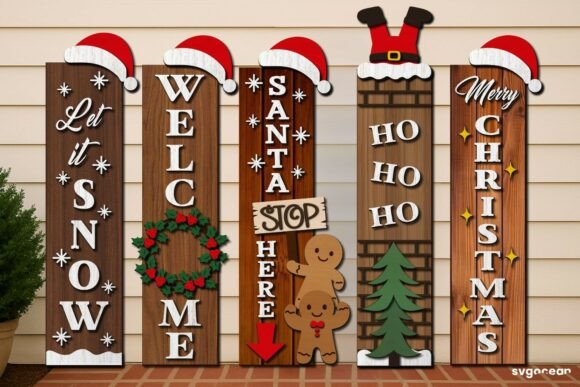 Download Christmas Porch Sign Laser Cut Bundle - Bundle Collection