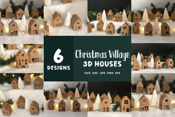 Download Christmas 3D Village Bundle | DIY Christmas 3D House - Bundle Collection