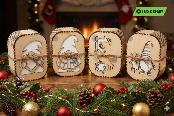 Download Laser Cut Christmas Gnome Box SVG Bundle - Bundle Collection