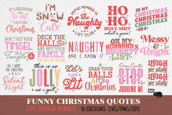 Download Funny Christmas Quotes SVG Bundle - Bundle Collection