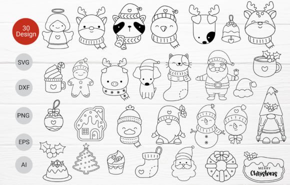 Download 30 Christmas Bundle SVG for Cut File - Bundle Collection