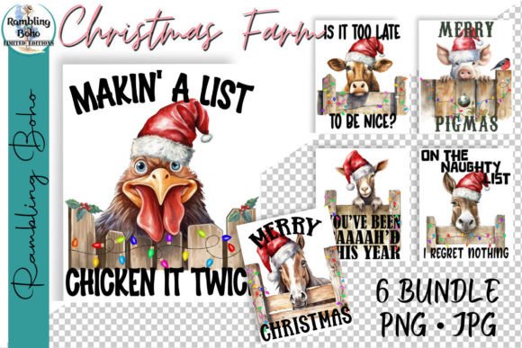 Download Christmas Farm Animals Bundle of 6 - Bundle Collection