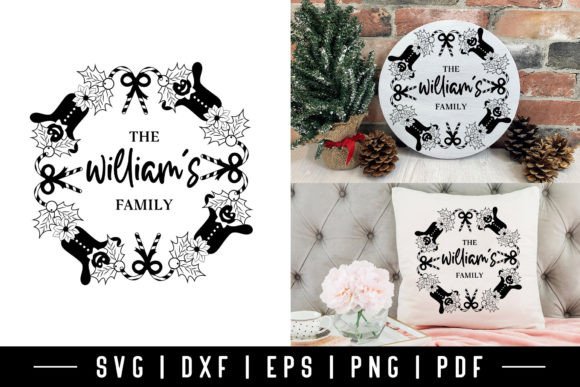Download Hand Drawn Christmas Family Wreath SVG - Family wreath svg Collection