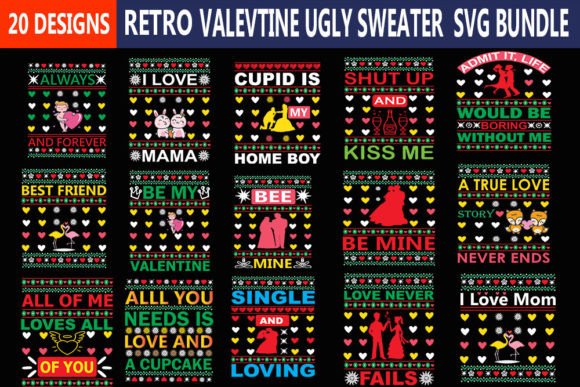 Download Valentine Ugly Sweater Svg Bundle, - Bundle Collection