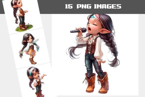 Download Elves Singing Clipart Bundle - Bundle Collection