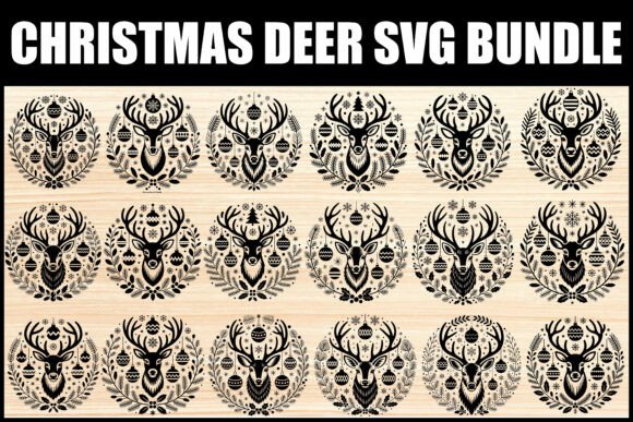 Download Christmas Deer SVG Bundle - Bundle Collection