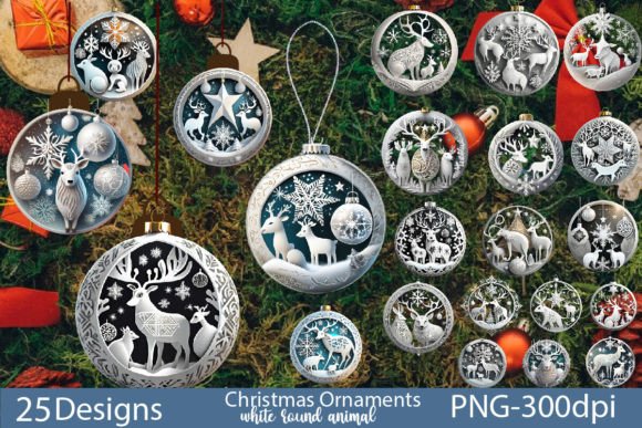 Download 3D Christmas Ornaments Animal Bundle - Bundle Collection