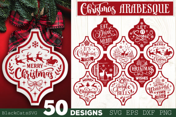 Download Christmas Arabesque Tile SVG Bundle SVG - Bundle Collection