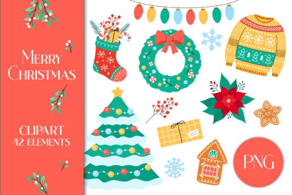 Download Cute Christmas Clipart PNG Xmas Bundle - Bundle Collection