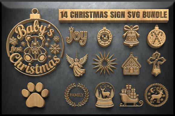 Download Rustic Christmas Sign SVG Bundle - Bundle Collection