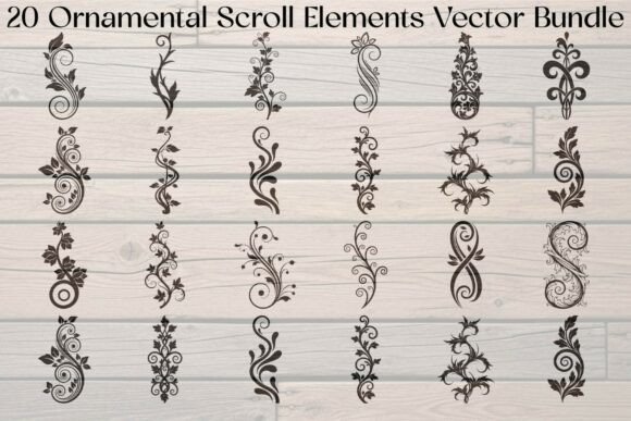 Download Ornamental Scroll Elements Bundle - Bundle Collection