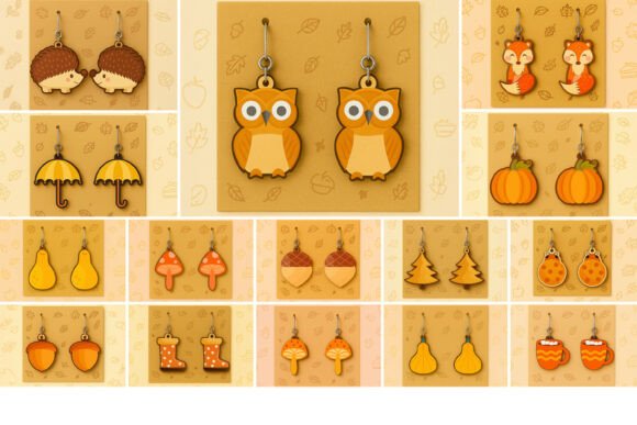 Download Autumn Earrings Bundle SVG - Bundle Collection