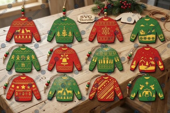 Download Laser Cut Christmas Sweater SVG Bundle - Bundle Collection