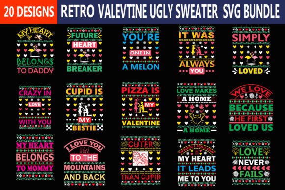 Download Valentine UGLY SWEATER Svg BUNDLE - - Bundle Collection