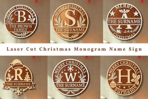 Download Laser Cut Christmas Name Sign Bundle - Bundle Collection