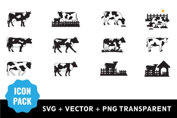 Download Cow Line Art Icon Bundle Svg - Bundle Collection