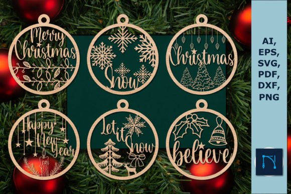 Download Christmas Ornaments Glowforge SVG Bundle - Bundle Collection