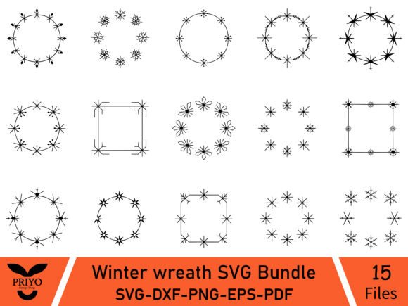 Download Winter Wreath SVG Bundle - Bundle Collection