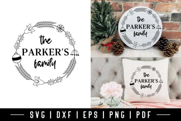 Download Hand Drawn Christmas Family Wreath SVG - Family wreath svg Collection