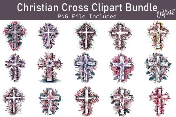 Download Christian Cross Clipart Bundle - Bundle Collection