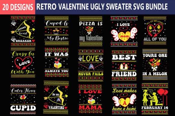Download VALENTINE Ugly Sweater Svg Bundle, - Bundle Collection