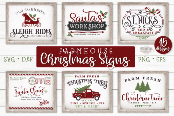 Download Christmas Farmhouse Sign SVG Bundle - Bundle Collection