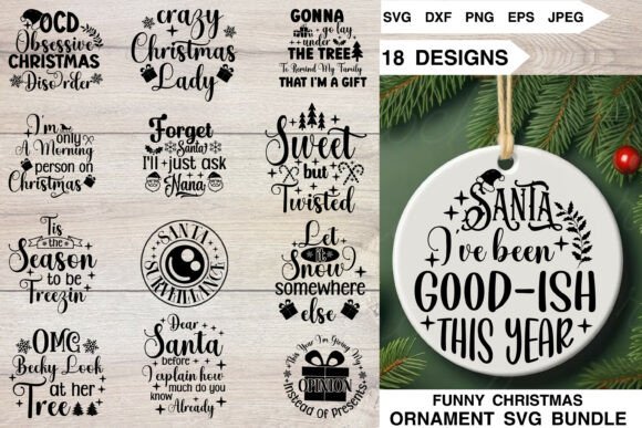 Download Funny Christmas Ornament SVG Bundle - Bundle Collection