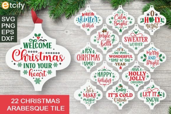 Download Christmas Arabesque Tile SVG Bundle - Bundle Collection