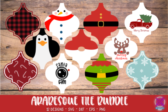 Download Christmas Arabesque Tile Svg Bundle - Bundle Collection