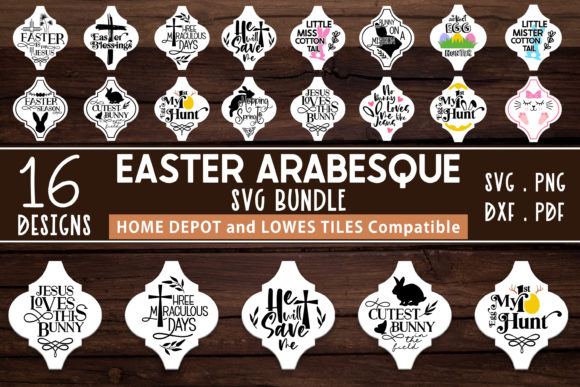 Download Easter Arabesque Tile Ornaments Bundle - Bundle Collection