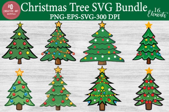 Download 16 Christmas Tree SVG Bundle - Bundle Collection