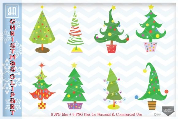Download Christmas Trees Bundle Clipart - Bundle Collection