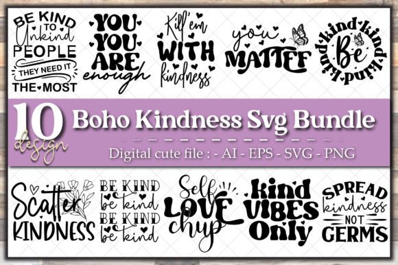 Download Free Boho Kindness Svg Bundle - Bundle Collection
