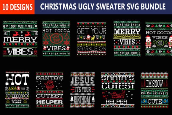 Download Christmas Ugly Sweater Svg Bundle - Bundle Collection