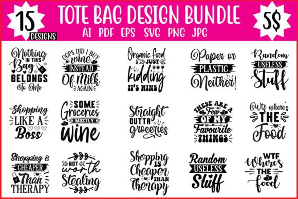 Download Tote Bag Design Bundle - Bundle Collection
