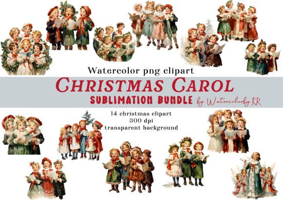 Download Watercolor Christmas Carol Bundle - Bundle Collection