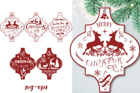 Download Christmas Arabesque Tile SVG Bundle - Bundle Collection
