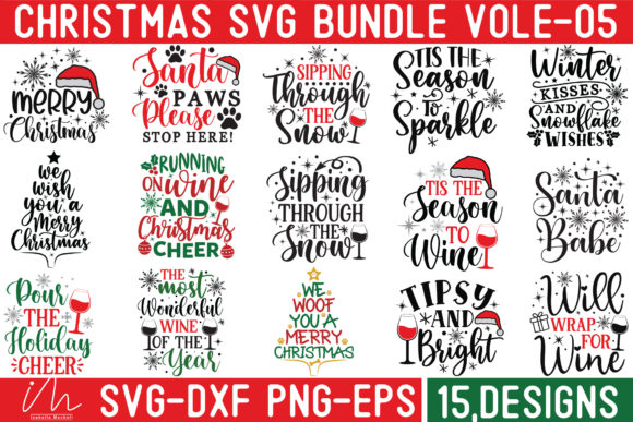 Download Funny Christmas SVG Cut Files Bundle-5 - Bundle Collection