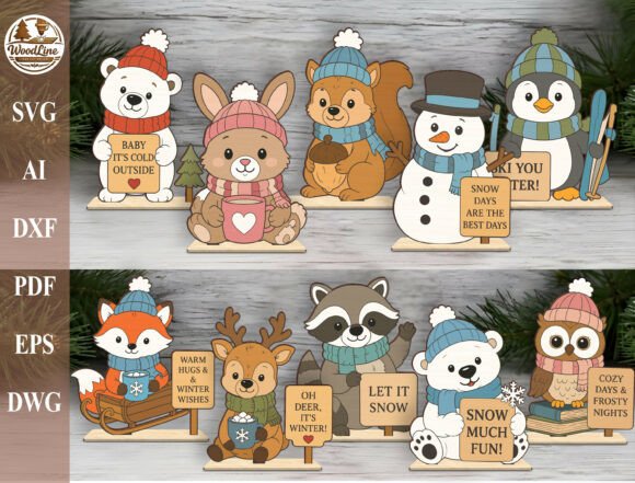 Download Winter Woodland Animal SVG Bundle - Bundle Collection